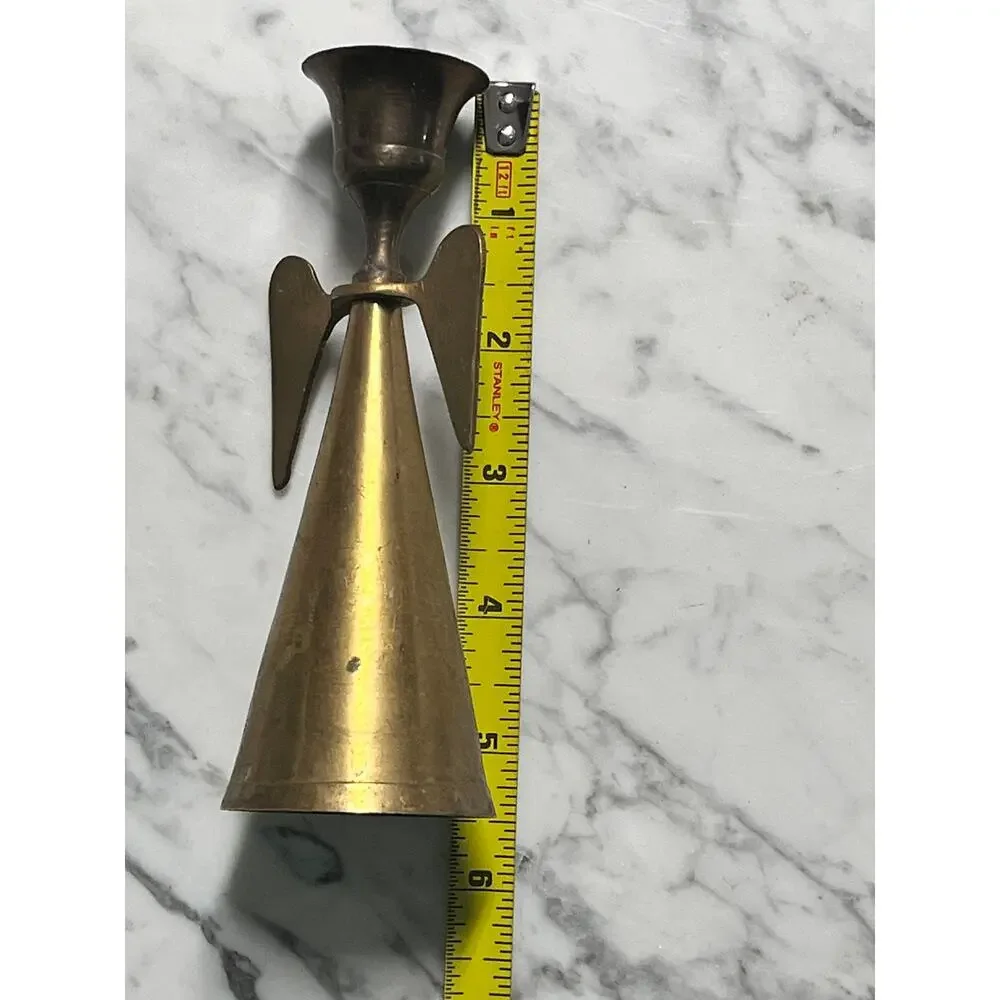Vintage Brass Angel Candle Holder & Snuffer